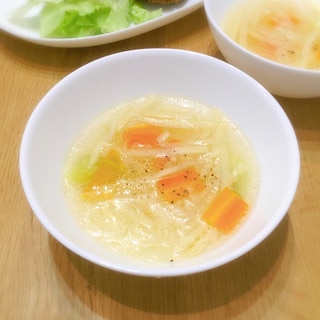 竹の子の水煮と春雨の中華スープ♡